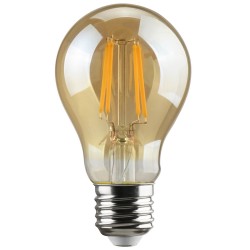 ΛΑΜΠΑ LED FILAMENT Ε27 6W WARM DIM. GOLDEN