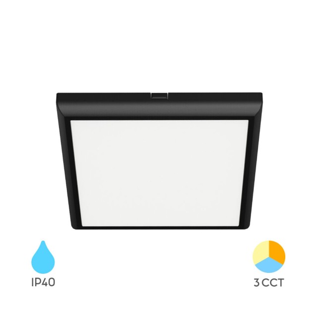 Πλαφονιέρα LED Τετράγωνη Μαύρη 20w 2000lm CCT (2 σε 1) Πλαφονιέρα LED Τετράγωνη Μαύρη 20w 2000lm CCT (2 σε 1)