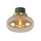 Lucide LORENA - Flush ceiling light Bathroom - Ø 23 cm - 1xE27 - IP44 - Amber