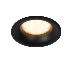 Lucide ZIVA - Recessed spotlight Bathroom - Ø 8,4 cm - 1xGU10 - IP44 - Black