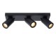 Lucide TAYLOR - Ceiling spotlight Bathroom - LED Dim to warm - GU10 - 3x5W 2200K/3000K - IP44 - Black