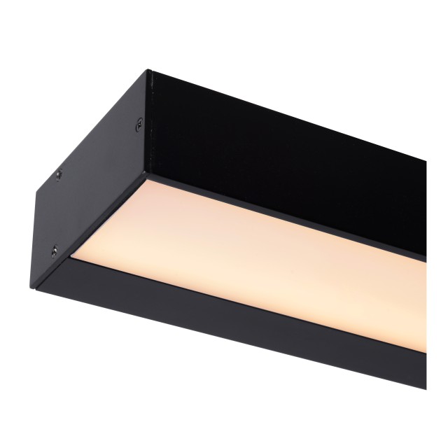 Lucide ALEXA - Wall light Bathroom - LED - 1x8W 3000K - IP44 - Black