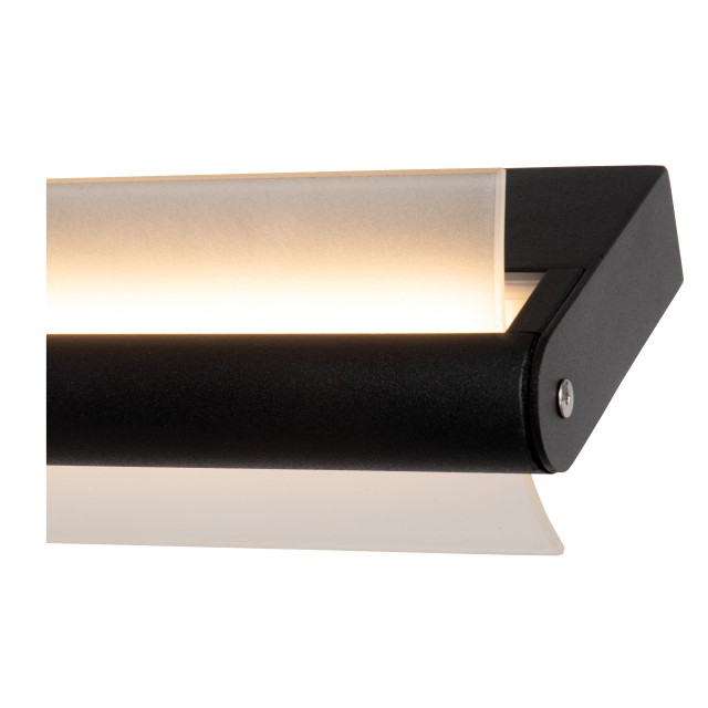 Lucide WANDA - Wall light Bathroom - LED - 1x15W 3000K - IP44 - Black