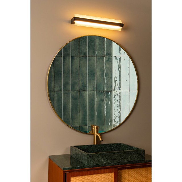 Lucide WANDA - Wall light Bathroom - LED - 1x15W 3000K - IP44 - Black