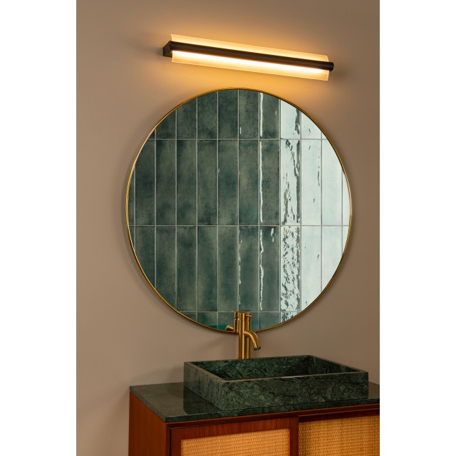 Lucide WANDA - Wall light Bathroom - LED - 1x19W 3000K - IP44 - Black