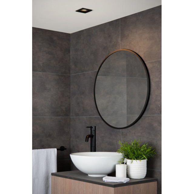 Lucide ZIVA - Recessed spotlight Bathroom - 1xGU10 - IP44 - Black