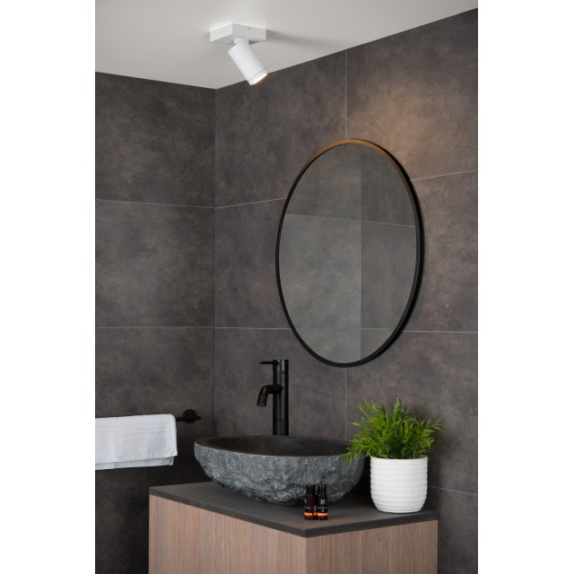 Lucide TAYLOR - Ceiling spotlight Bathroom - LED Dim to warm - GU10 - 1x5W 2200K/3000K - IP44 - White