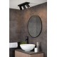 Lucide TAYLOR - Ceiling spotlight Bathroom - LED Dim to warm - GU10 - 3x5W 2200K/3000K - IP44 - Black