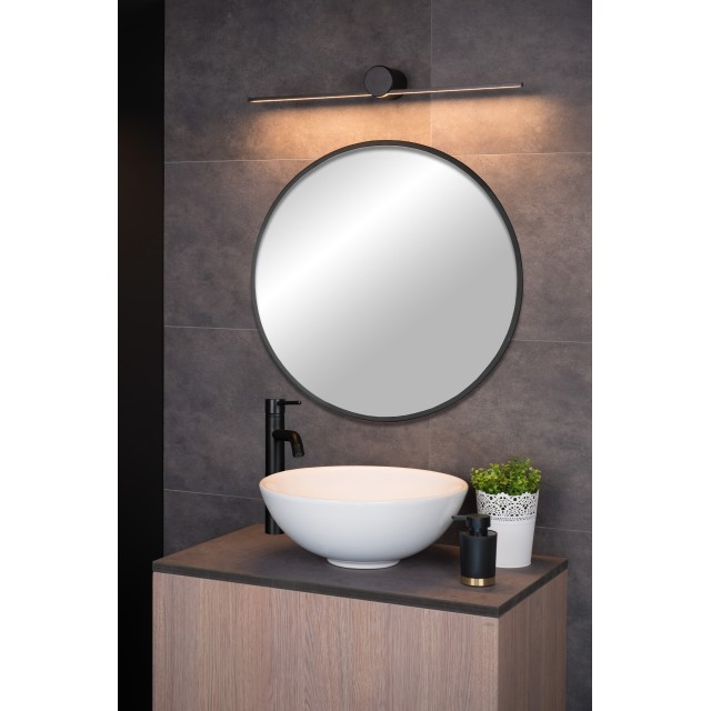 Lucide MIZAR - Wall light Bathroom - LED - 1x6W 2700K - IP44 - Black