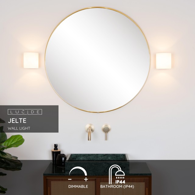 Lucide JELTE - Wall light Bathroom - 1xG9 - IP44 - Black