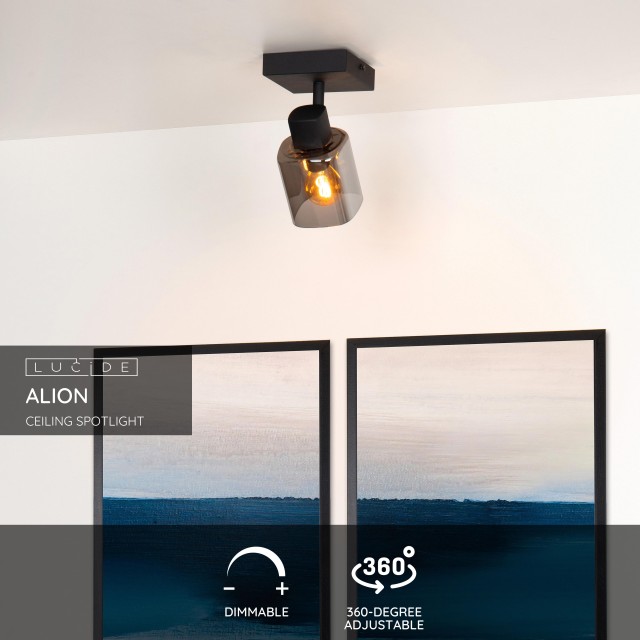 Lucide ALION - Ceiling spotlight - 1xE14 - Black