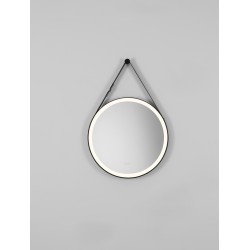 Sandy Black Steel & Mirror Glass & Black Strap