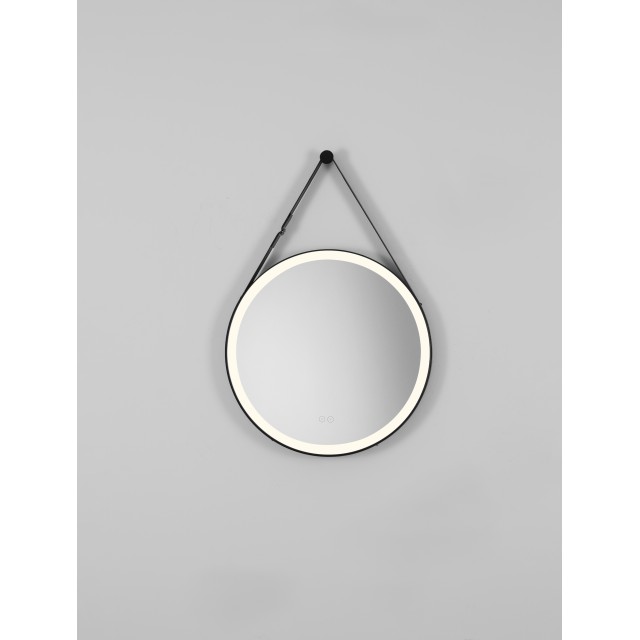 Sandy Black Steel & Mirror Glass & Black Strap