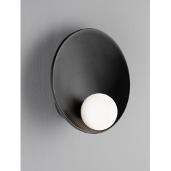 Sandy Black Steel & Opal Glass