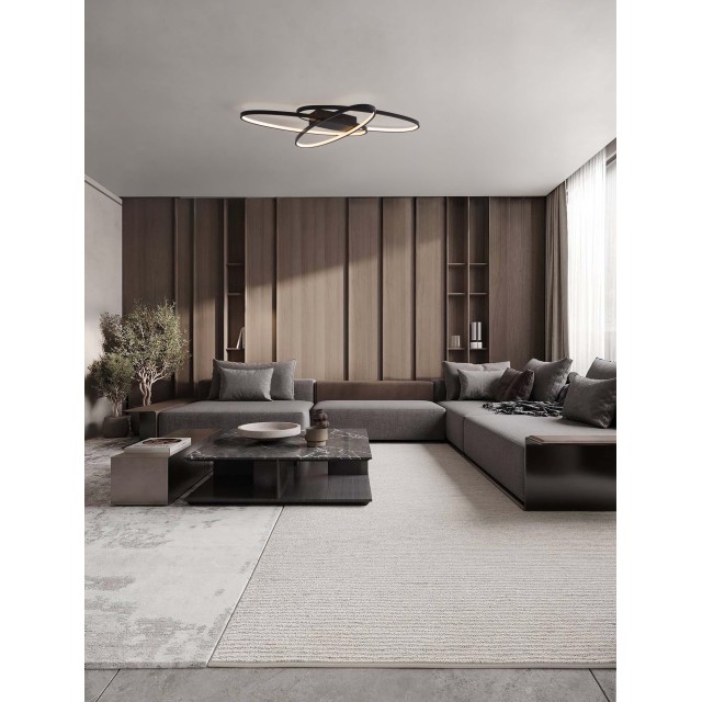 Triac Dimmable Matt Black Aluminium, Steel & Silicone