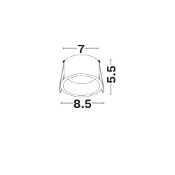 Downlight Stardust GU10 Λευκό & Χρυσό Αλουμίνιο 9011359 Nova Luce