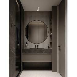 Sandy White Aluminium & Frosted Acrylic