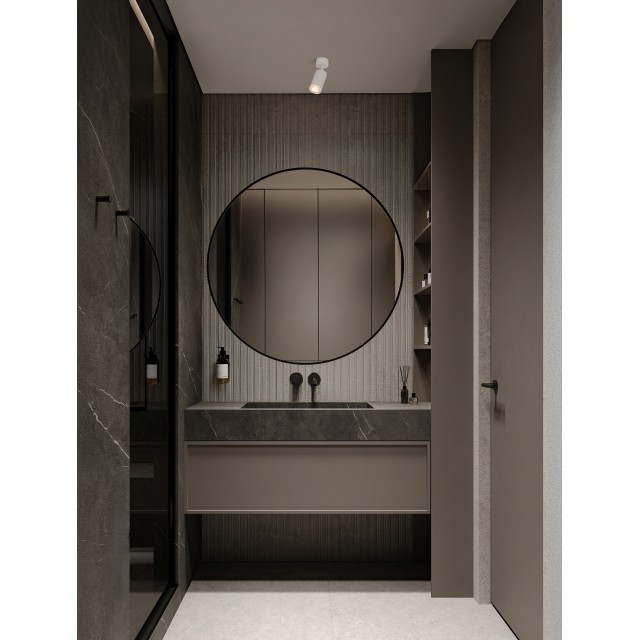 Sandy White Aluminium & Frosted Acrylic