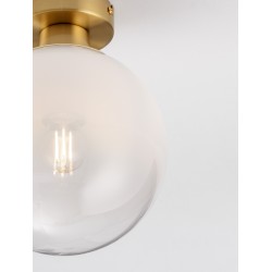 Sandy Gold Metal & Gradient White Glass
