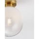 Sandy Gold Metal & Gradient White Glass