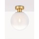 Sandy Gold Metal & Gradient White Glass