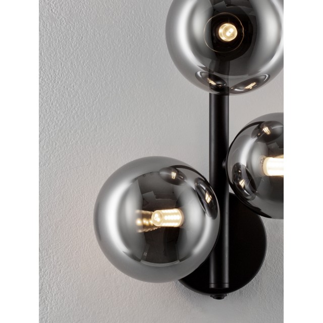 Smoky Grey Glass & Matt Black