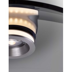 Triac Dimmable Foggy Nickel Aluminium & Smoky Glass