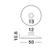 Triac Dimmable Foggy Nickel Aluminium & Dark Brown Glass