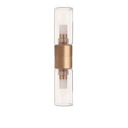 Satin Brass Aluminium and Glass