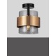 Smoky Glass Brass Gold Metal