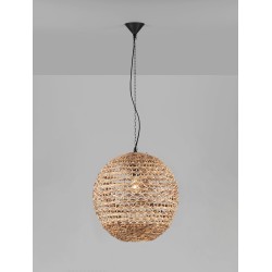 Dried Water Hyacinth Black Fabric Wire & Base