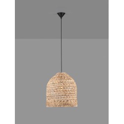 Dried Water Hyacinth Black Fabric Wire & Base