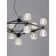 Black Aluminium & Acrylic LED 52 Watt 230V 2983.57Lm 3200K IP20 D: 89 H: 120 cm 9695400