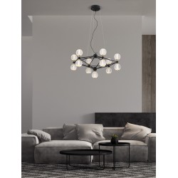 Black Aluminium & Acrylic LED 52 Watt 230V 2983.57Lm 3200K IP20 D: 89 H: 120 cm 9695400