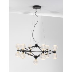 Black Aluminium & Acrylic LED 52 Watt 230V 2983.57Lm 3200K IP20 D: 89 H: 120 cm 9695400