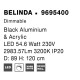 Black Aluminium & Acrylic LED 52 Watt 230V 2983.57Lm 3200K IP20 D: 89 H: 120 cm 9695400