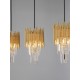 Gold Aluminium & K5 Crystal Sandy Black Steel Base