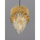 Gold Aluminium & K5 Crystal Sandy Black Steel Base