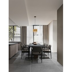 Gold Aluminium & K5 Crystal Sandy Black Steel Base