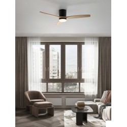 Sandy Black Metal & Acrylic Natural Wood Color Blades Sandy Black Metal & Acrylic Natural Wood Color Blades