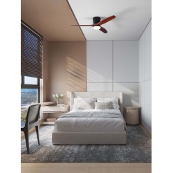 Sandy Black Metal & Acrylic Dark Wood Color Blades Sandy Black Metal & Acrylic Dark Wood Color Blades