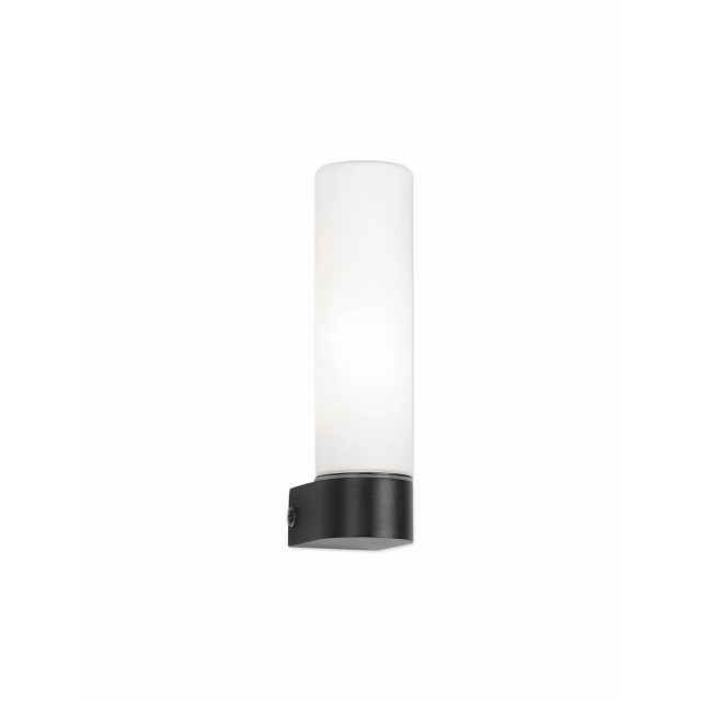 Sandy Black Aluminium & Opal Glass