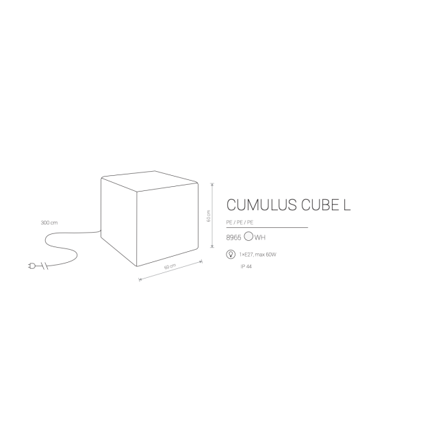 Φωτιστικό Δαπέδου Cumulus Cube Λευκό Large Nowodvorski 8965 Φωτιστικό Δαπέδου Cumulus Cube Λευκό Large Nowodvorski 8965