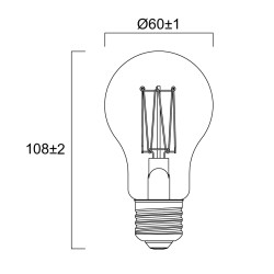 Λάμπα LED E27 7W 2000K Sylvania ToLEDo Vintage GLS DIM 0030152