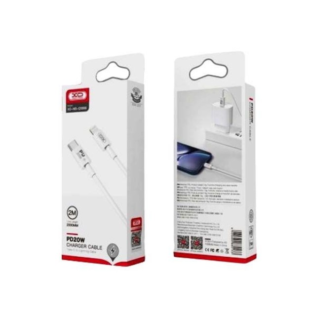 Καλώδιο Φόρτισης + Data Type-C Σε Lightning 2m XO NB-Q189B PD 20W 