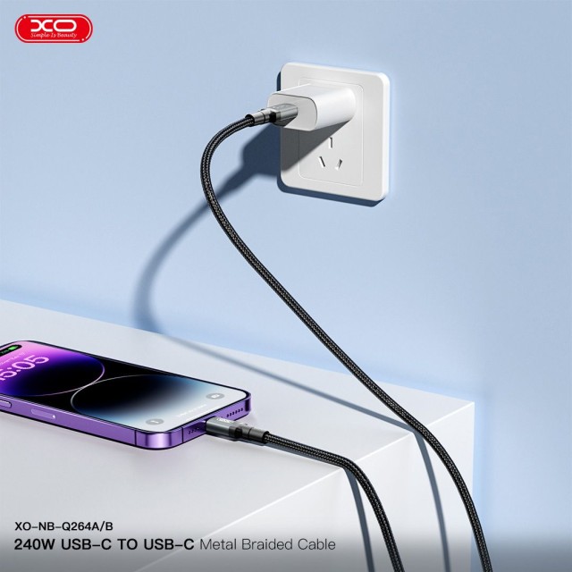 Καλώδιο Φόρτισης Type-C to Type-C 240W High Power Data Cable 1m XO NB-Q264A