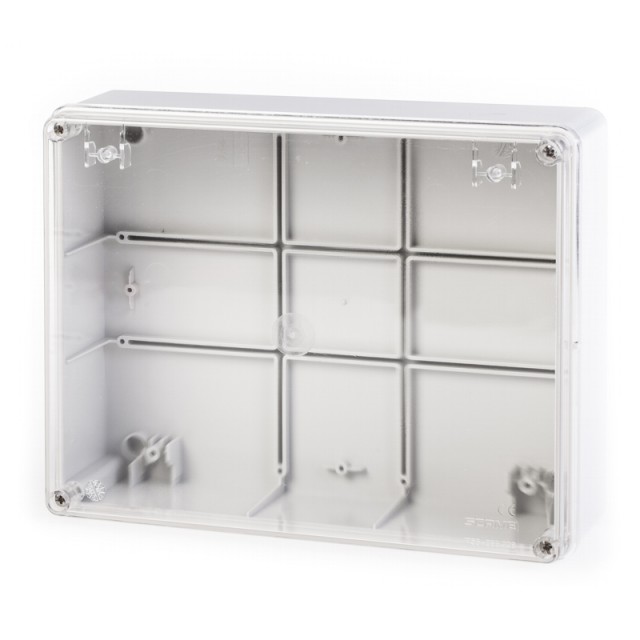 Κουτί με διάφανο καπάκι 240x190x90mm IP56