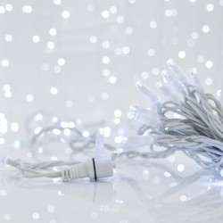 ΣΕΙΡΑ, 100 LED 5mm ΜΕ ΚΑΛΥΜΜΑ, 230V, 2 ΕΠΕΚΤΑΣΕΙΣ ΕΩΣ 9 ΣΕΤ, ΛΕΥΚΟ ΚΑΟΥΤΣΟΥΚ ΚΑΛΩΔΙΟ, ΛΕΥΚΟ LED ΑΝΑ 10cm, ΙΡ65 (ΧΩΡΙΣ ΠΡΟΕΚΤΑΣΗ ΠΑΡΟΧΗΣ)