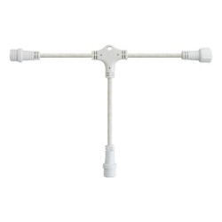 DIY, ΛΕΥΚΟ ΚΑΟΥΤΣΟΥΚ ΚΑΛΩΔΙΟ ΤΥΠΟΥ ΤΑΦ, 3 ΚΟΝΕΚΤΟΡΕΣ, 10cm, IP65