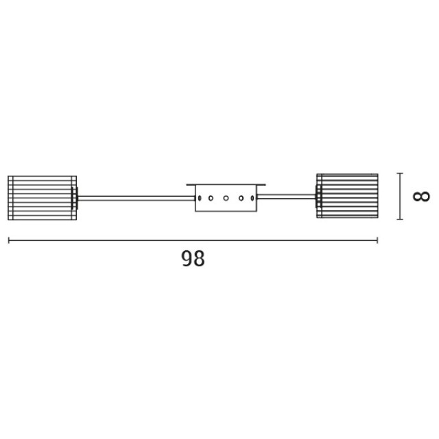 ΦΩΤΙΣΤΙΚΟ ΚΡΕΜΑΣΤΟ 8ΦΩΤΟ LED 80W 98X8 ΜΑΥΡΟ-ΧΡΥΣΟ ARTE ILLUMINA
